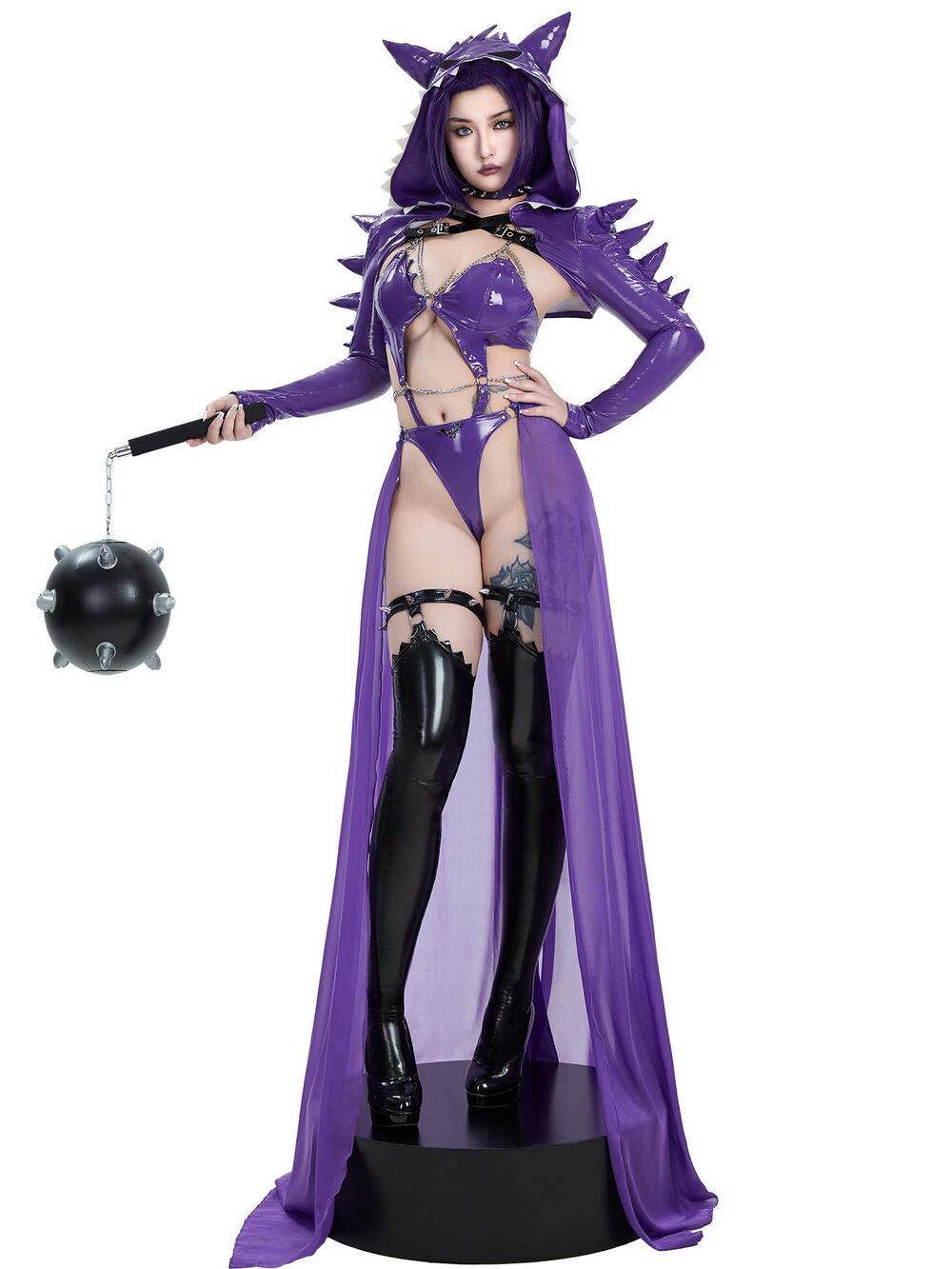 7278 Anime Derivative Cosplay Costume Sexy Lingerie Set Bodycon Outfit